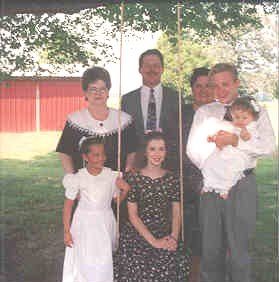 Joe's Mother, Joe, Sister, Step-daughter Betsy, Daughter Chandra, Son and Daughter - Joshua and Kendra